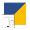 Picture of Mediterranean Blue Sunflower | 6.5' Square Heavy Duty Aluminum Market Umbrella Sunbrella® Awning Fabric