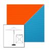 Picture of Orange Azure | 6.5' Square Heavy Duty Aluminum Market Umbrella Sunbrella® Awning Fabric