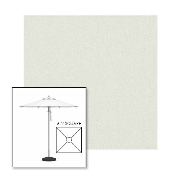 Picture of Silver | 6.5' Square Heavy Duty Aluminum Market Umbrella Sunbrella® Awning Fabric