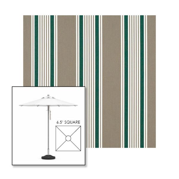 Picture of Taupe 2 | 6.5' Square Heavy Duty Aluminum Market Umbrella Sunbrella® Awning Fabric