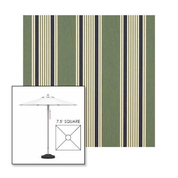 Picture of Ashford Forest | 7.5' Square Heavy Duty Aluminum Market Umbrella Sunbrella® Awning Fabric