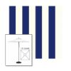 Picture of Beaufort Captain Navy | 7.5' Square Heavy Duty Aluminum Market Umbrella Sunbrella® Awning Fabric