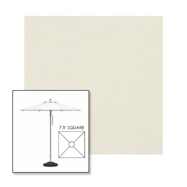 Picture of Oyster | 7.5' Square Heavy Duty Aluminum Market Umbrella Sunbrella® Awning Fabric