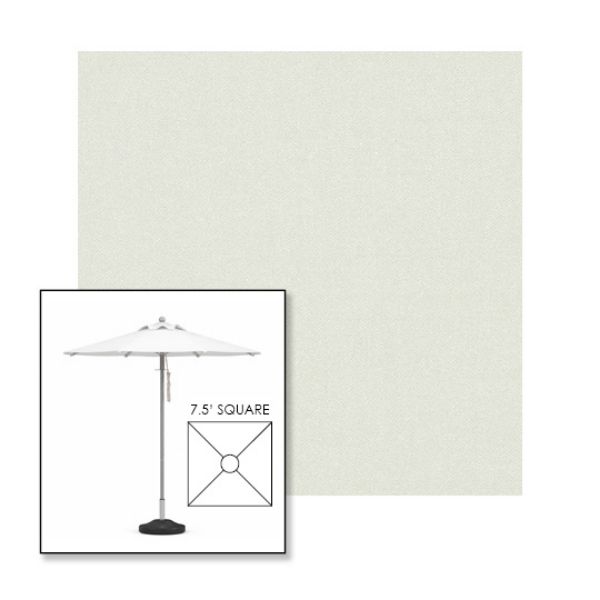 Picture of Silver | 7.5' Square Heavy Duty Aluminum Market Umbrella Sunbrella® Awning Fabric