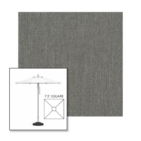 Picture of Smoke | 7.5' Square Heavy Duty Aluminum Market Umbrella Sunbrella® Awning Fabric