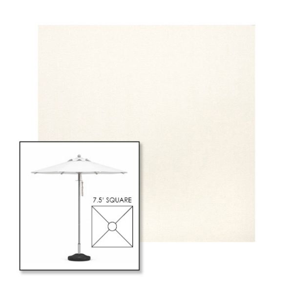 Picture of White | 7.5' Square Heavy Duty Aluminum Market Umbrella Sunbrella® Awning Fabric