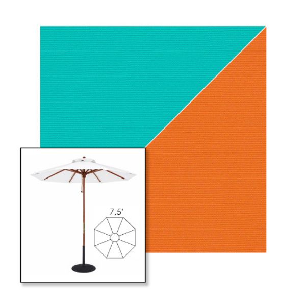Picture of Aruba Tuscan | 7.5' Wood Frame Market Umbrella Sunbrella® Awning Fabric