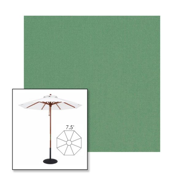Picture of Basil | 7.5' Wood Frame Market Umbrella Sunbrella® Awning Fabric