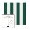 Picture of Beaufort Forest Green Natural | 7.5' Wood Frame Market Umbrella Sunbrella® Awning Fabric
