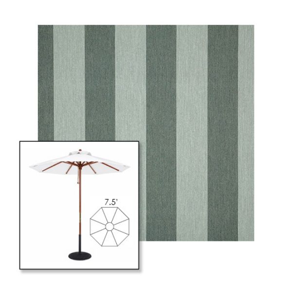Picture of Beaufort Sagebrush | 7.5' Wood Frame Market Umbrella Sunbrella® Awning Fabric
