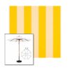 Picture of Beaufort Yellow White | 7.5' Wood Frame Market Umbrella Sunbrella® Awning Fabric