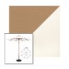 Picture of Beige White | 7.5' Wood Frame Market Umbrella Sunbrella® Awning Fabric