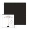 Picture of Black | 7.5' Wood Frame Market Umbrella Sunbrella® Awning Fabric