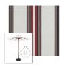 Picture of Burgundy Black White | 7.5' Wood Frame Market Umbrella Sunbrella® Awning Fabric