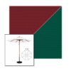 Picture of Burgundy Forest Green | 7.5' Wood Frame Market Umbrella Sunbrella® Awning Fabric