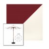 Picture of Burgundy White | 7.5' Wood Frame Market Umbrella Sunbrella® Awning Fabric