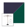 Picture of Captain Navy Forest Green | 7.5' Wood Frame Market Umbrella Sunbrella® Awning Fabric