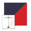 Picture of Captain Navy Logo Red | 7.5' Wood Frame Market Umbrella Sunbrella® Awning Fabric