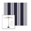 Picture of Captain Navy Natural Classic | 7.5' Wood Frame Market Umbrella Sunbrella® Awning Fabric