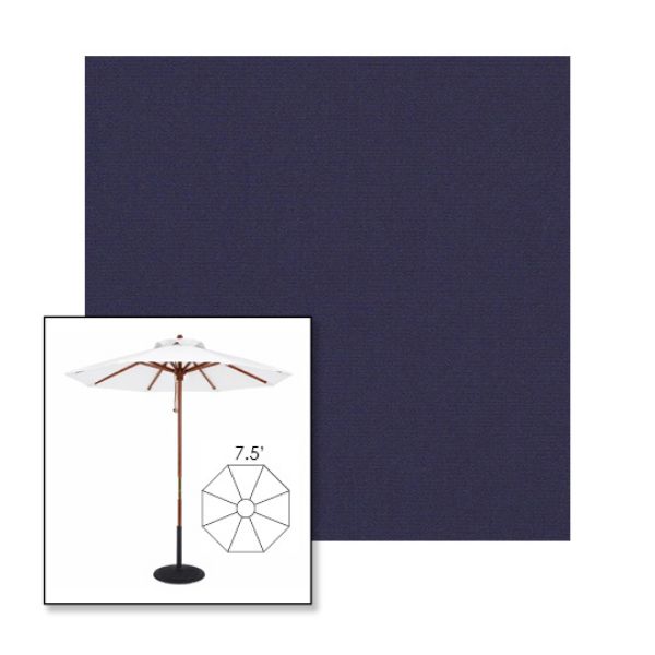 Picture of Captain Navy | 7.5' Wood Frame Market Umbrella Sunbrella® Awning Fabric