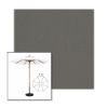 Picture of Charcoal Grey | 7.5' Wood Frame Market Umbrella Sunbrella® Awning Fabric