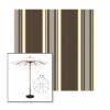 Picture of Emblem Badger | 7.5' Wood Frame Market Umbrella Sunbrella® Awning Fabric