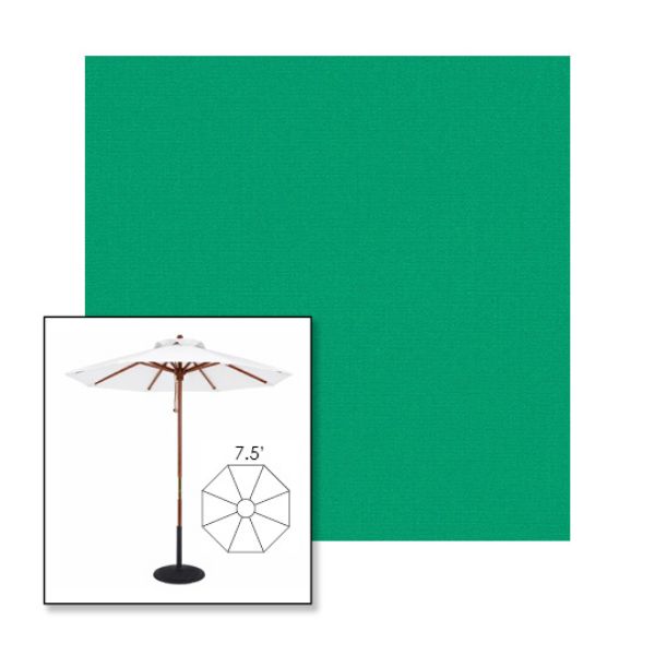 Picture of Erin Green | 7.5' Wood Frame Market Umbrella Sunbrella® Awning Fabric