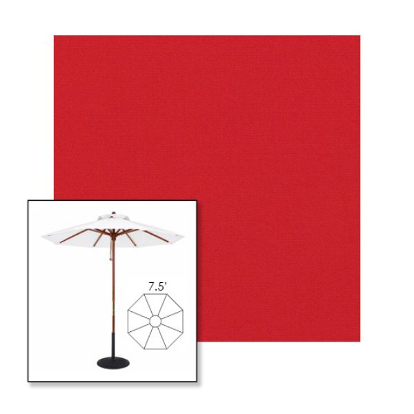 Picture of Jockey Red | 7.5' Wood Frame Market Umbrella Sunbrella® Awning Fabric