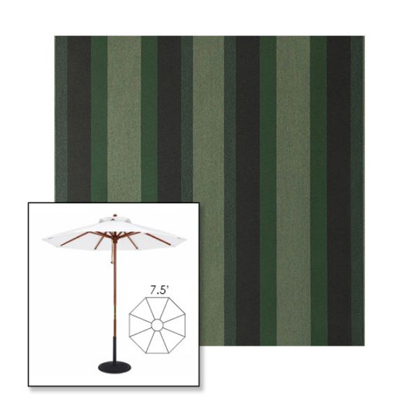 Picture of Marco Olive | 7.5' Wood Frame Market Umbrella Sunbrella® Awning Fabric