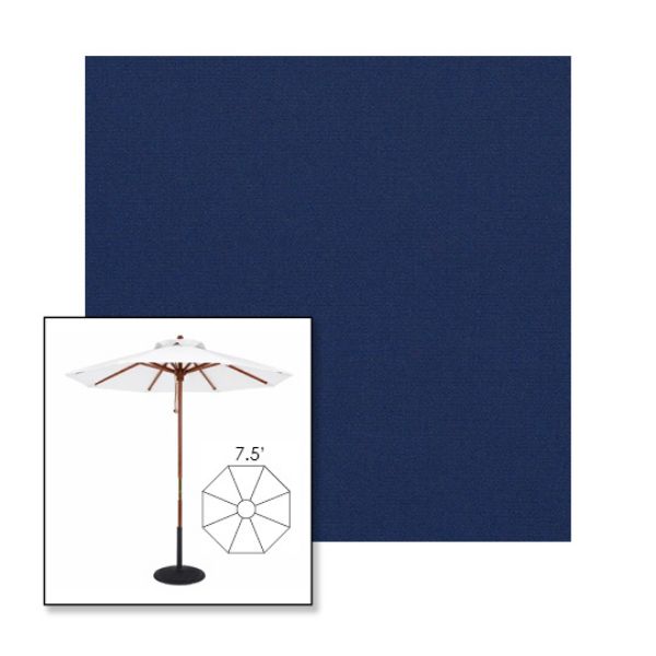 Picture of Marine Blue | 7.5' Wood Frame Market Umbrella Sunbrella® Awning Fabric