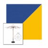 Picture of Mediterranean Blue Sunflower | 7.5' Wood Frame Market Umbrella Sunbrella® Awning Fabric