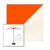 Picture of Orange White | 7.5' Wood Frame Market Umbrella Sunbrella® Awning Fabric
