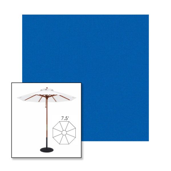 Picture of Pacific Blue | 7.5' Wood Frame Market Umbrella Sunbrella® Awning Fabric