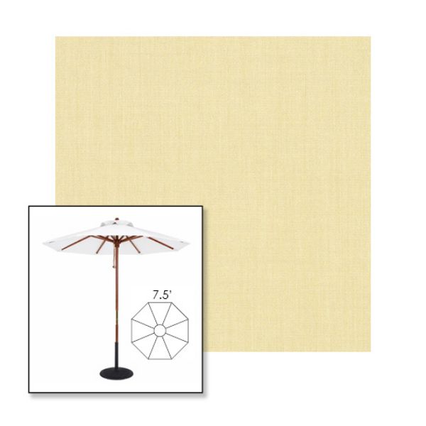 Picture of Parchment | 7.5' Wood Frame Market Umbrella Sunbrella® Awning Fabric