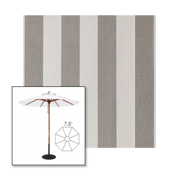 Picture of Paxton Stone | 7.5' Wood Frame Market Umbrella Sunbrella® Awning Fabric