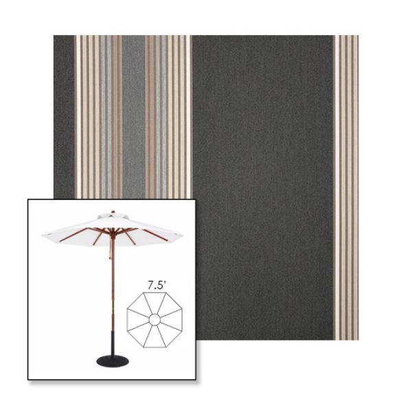 Picture of Tillman Shale | 7.5' Wood Frame Market Umbrella Sunbrella® Awning Fabric