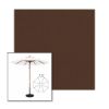 Picture of True Brown | 7.5' Wood Frame Market Umbrella Sunbrella® Awning Fabric