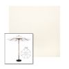 Picture of White | 7.5' Wood Frame Market Umbrella Sunbrella® Awning Fabric