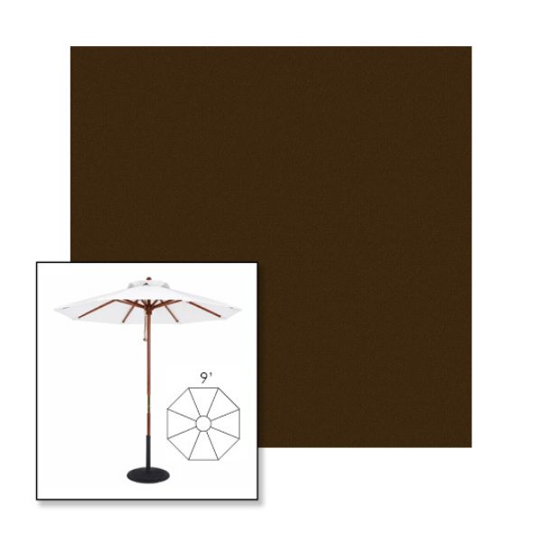 Picture of Badger | 9' Wood Frame Market Umbrella Sunbrella® Awning Fabric