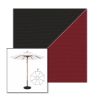 Picture of Black Burgundy | 9' Wood Frame Market Umbrella Sunbrella® Awning Fabric