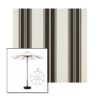 Picture of Black Taupe Fancy | 9' Wood Frame Market Umbrella Sunbrella® Awning Fabric