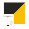 Picture of Black Yellow | 9' Wood Frame Market Umbrella Sunbrella® Awning Fabric