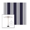 Picture of Captain Navy Natural Classic | 9' Wood Frame Market Umbrella Sunbrella® Awning Fabric