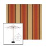 Picture of Colonnade Redwood | 9' Wood Frame Market Umbrella Sunbrella® Awning Fabric