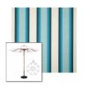 Picture of Colonnade Seaglass | 9' Wood Frame Market Umbrella Sunbrella® Awning Fabric