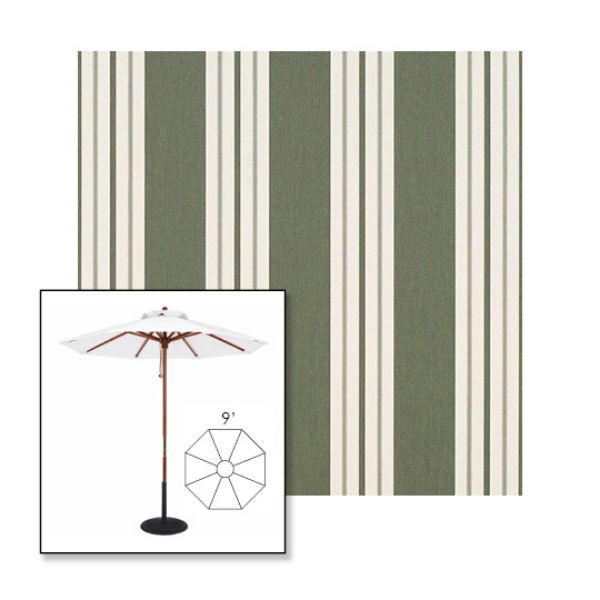 Picture of Fern Classic | 9' Wood Frame Market Umbrella Sunbrella® Awning Fabric