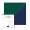 Picture of Forest Green Marine Blue | 9' Wood Frame Market Umbrella Sunbrella® Awning Fabric