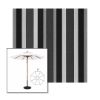 Picture of Marco Black | 9' Wood Frame Market Umbrella Sunbrella® Awning Fabric
