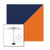 Picture of Marine Blue Tuscan | 9' Wood Frame Market Umbrella Sunbrella® Awning Fabric