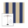 Picture of Mediterranean Canvas Block | 9' Wood Frame Market Umbrella Sunbrella® Awning Fabric